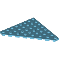 Lego destička 8x8 roh uříznutý, azurová střední (6093477)